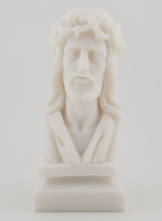Statue Buste Jésus-Christ Couronné d'épines en Albâtre (pic 1)