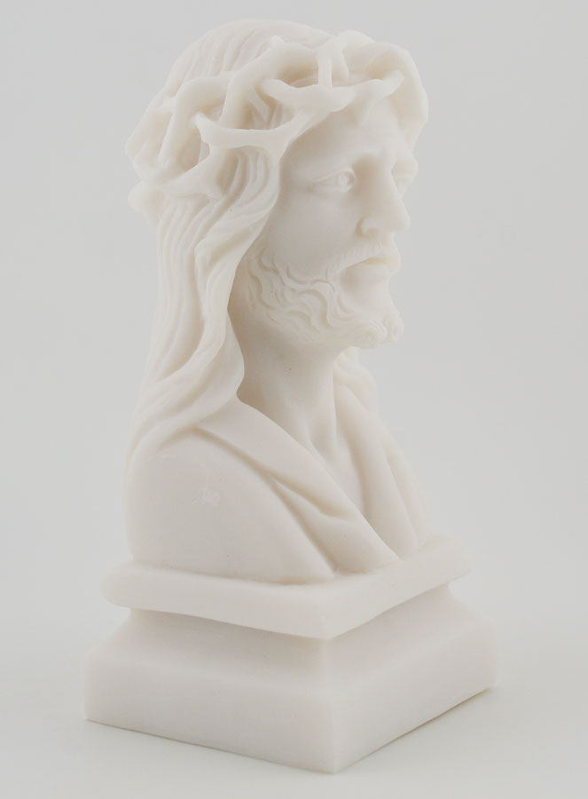 Statue Buste Jésus-Christ Couronné d'épines en Albâtre (pic 3)