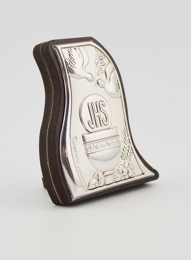 Icône du Christ Eucharistie en Argent sur Bois - Première Communion (pic 3)