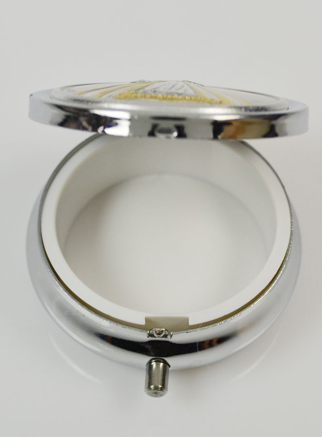 Pilulier du Christ Miséricordieux - Boîte et Médaille en Argent (pic 4)