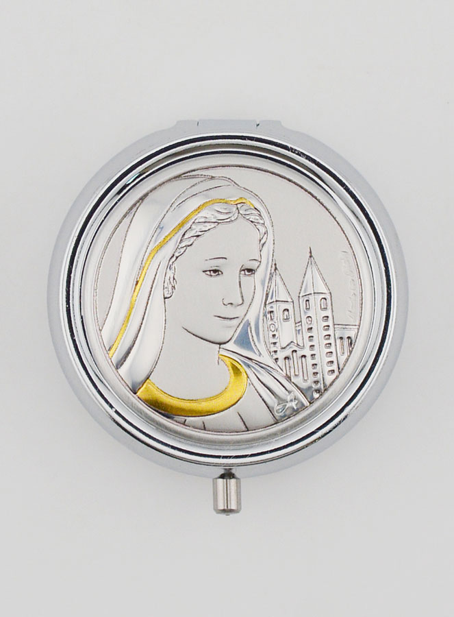Pilulier Notre Dame de Medjugorje - Boîte et Médaille en Argent (pic 1)