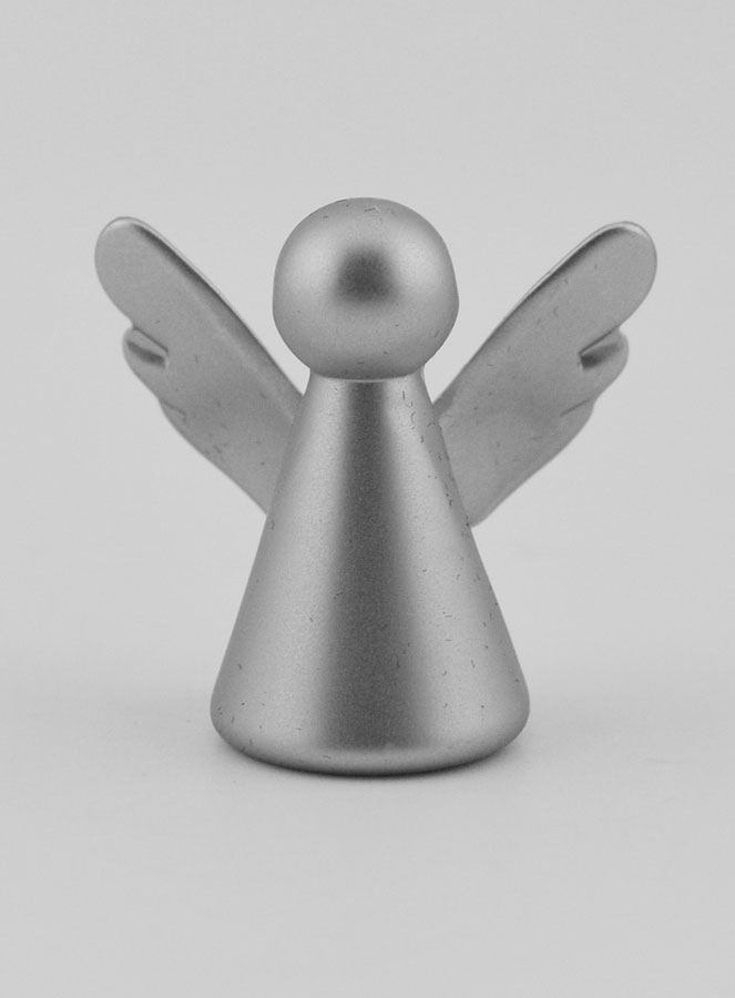 Plaque Auto Mon Ange-Gardien de Protection Argenté - 3 cm (pic 1)