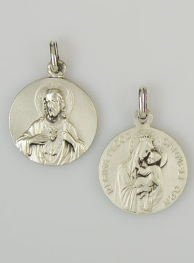 Médaille du Scapulaire en Argent Massif 925/1000 - 18 mm (pic 1)