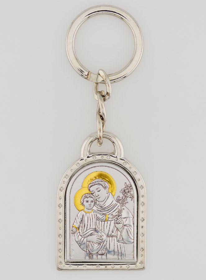 Porte-Clés Saint Antoine de Padoue - Argent Massif - 5 cm (pic 1)