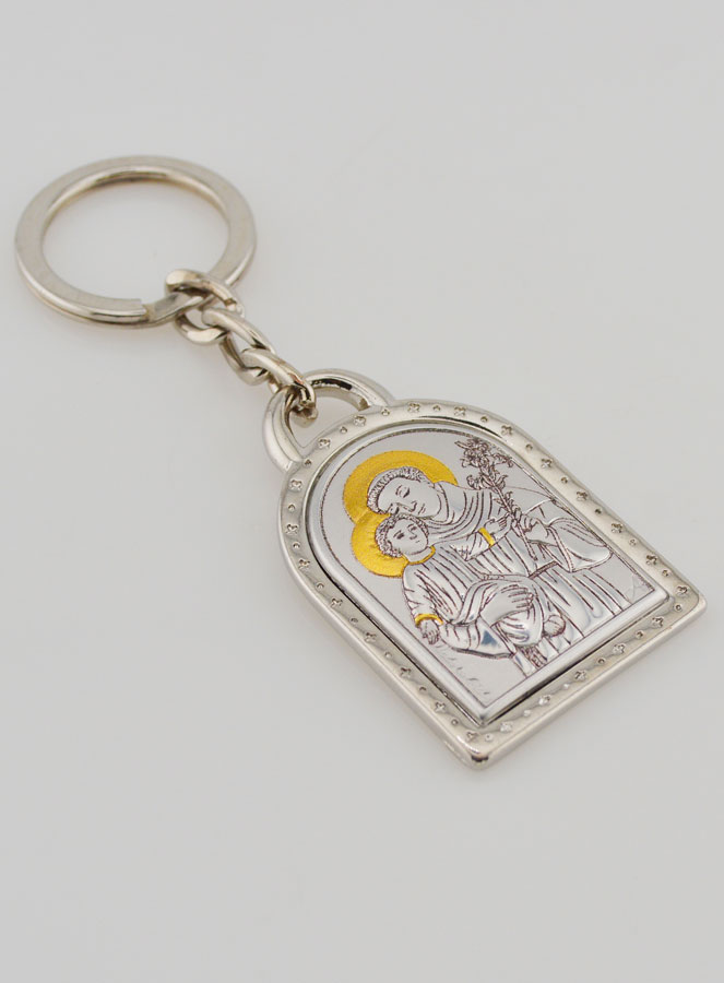 Porte-Clés Saint Antoine de Padoue - Argent Massif - 5 cm (pic 3)