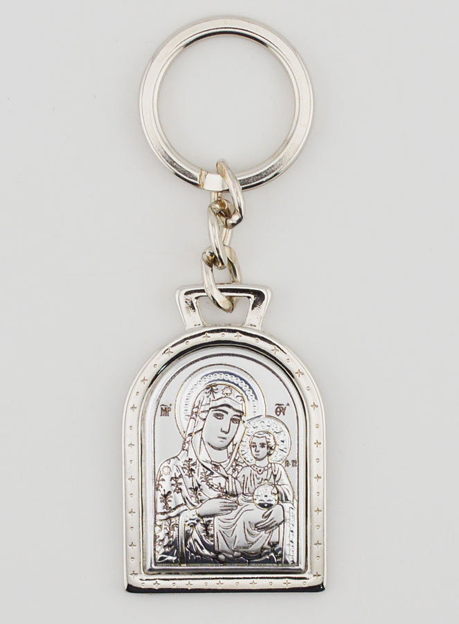 Porte-Clés Notre Dame de Jérusalem - Argent Massif - 5 cm (pic 1)