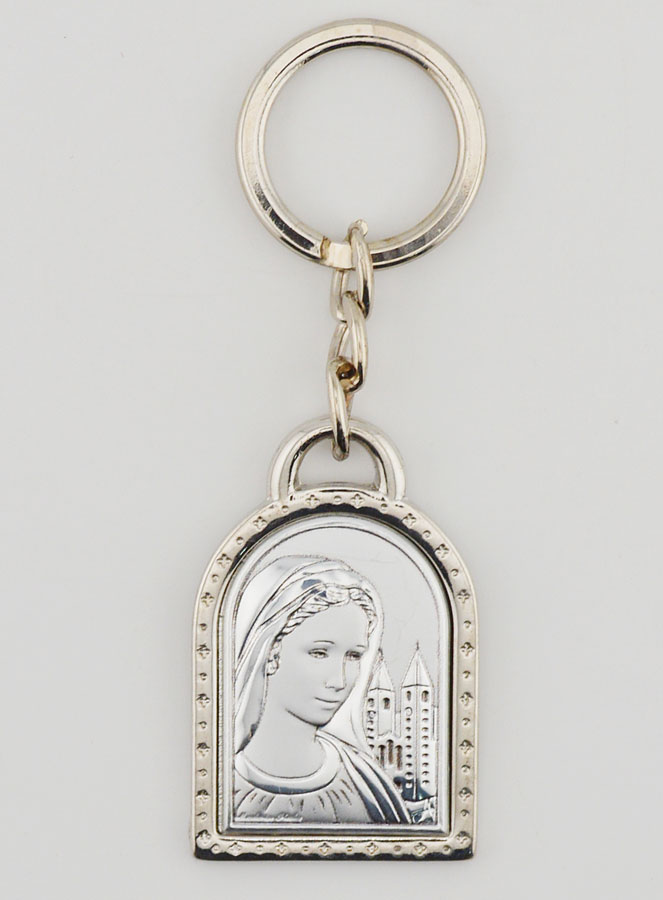 Porte-Clés Notre Dame de Medjugorje - Argent Massif - 5 cm (pic 1)