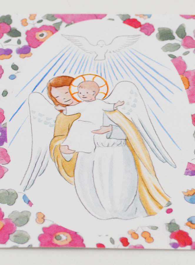 Carte de Baptême - Ange-Gardien Protecteur et Esprit Saint (pic 2)