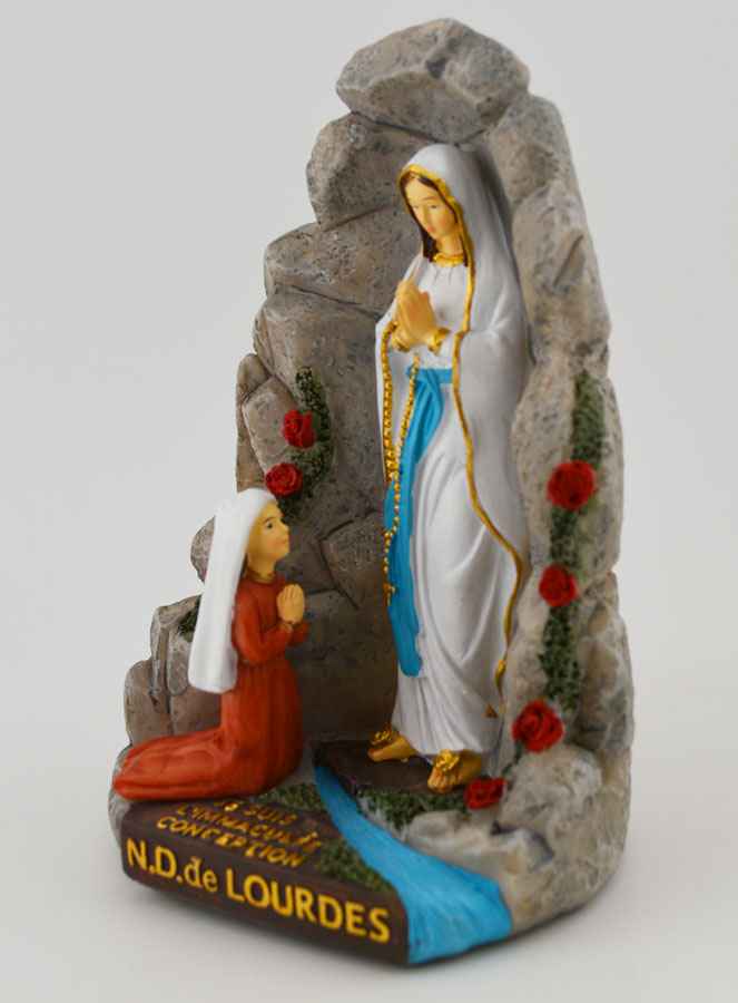 Statue Grotte des Apparitions Vierge Marie de Lourdes - 14 cm (pic 2)