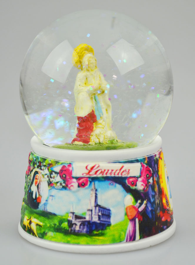 Boule à Neige Notre Dame de Lourdes - 9 cm (pic 2)