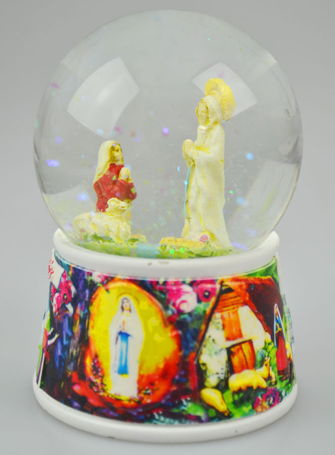 Boule à Neige Notre Dame de Lourdes - 9 cm (pic 3)