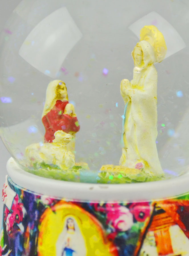 Boule à Neige Notre Dame de Lourdes - 9 cm (pic 4)