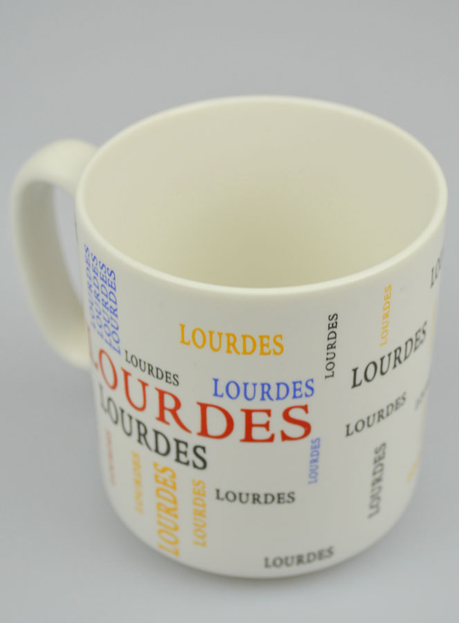 Mug de Lourdes - Lettres couleurs - 8 cm (pic 4)