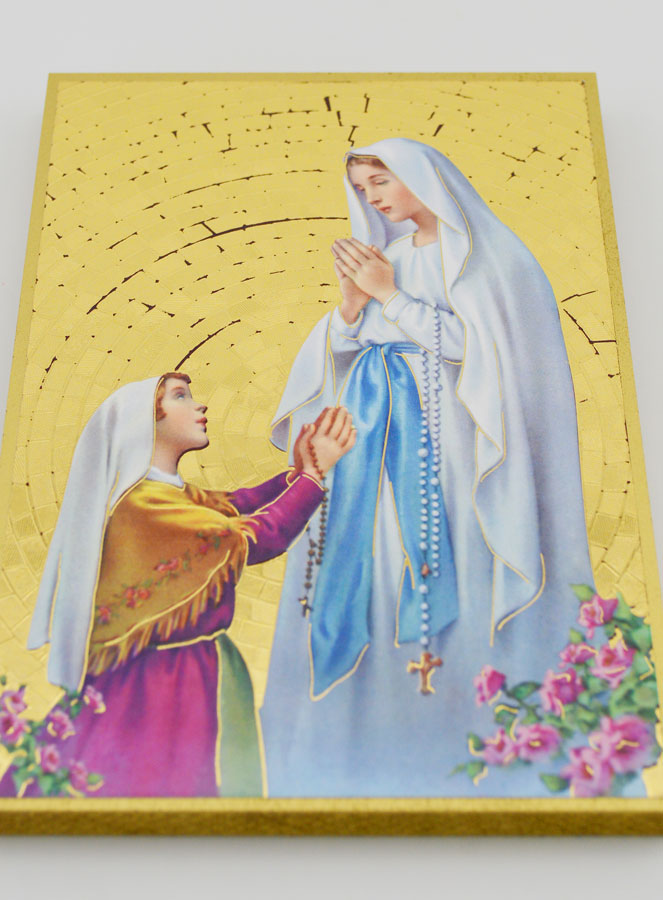 Cadre Icône Notre Dame de Lourdes - 15 cm (pic 2)