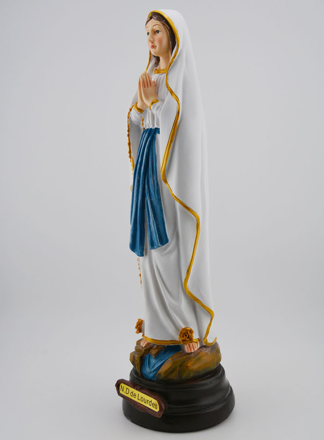 Statue Vierge Marie de Lourdes sur Socle - 30 cm (pic 2)