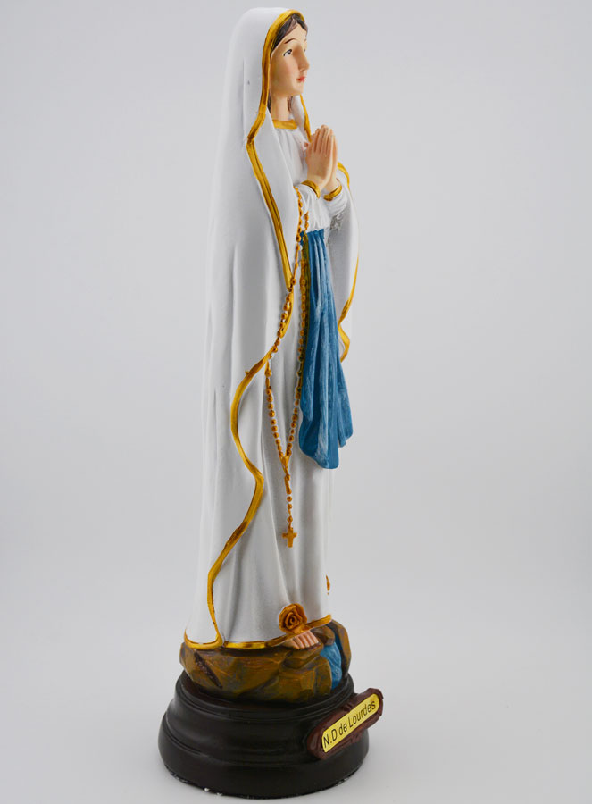 Statue Vierge Marie de Lourdes sur Socle - 30 cm (pic 3)