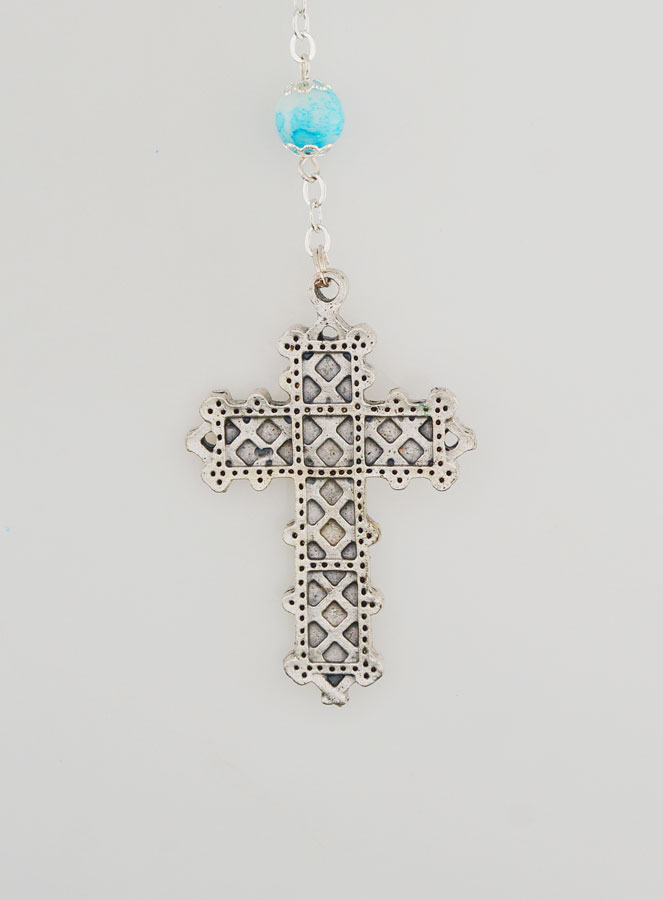 Chapelet en Perles Bleues Fashion en Emaux (pic 3)