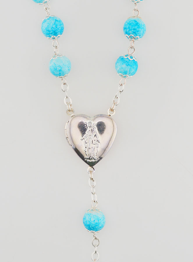 Chapelet en Perles Bleues Fashion en Emaux (pic 4)