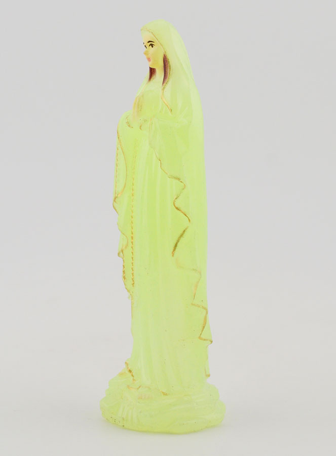 Statue Vierge Marie de Lourdes Fluo - 10 cm (pic 2)