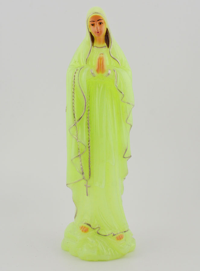 Statue Vierge Marie de Lourdes Fluo - 18 cm (pic 1)