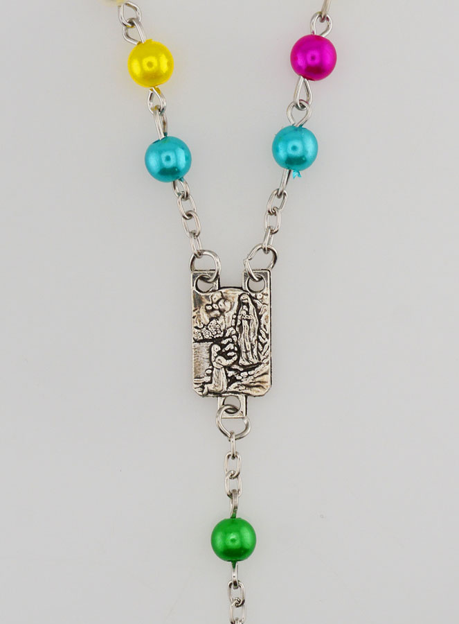 Chapelet Collier Mode en Perles Multicolor - 60 cm (pic 4)