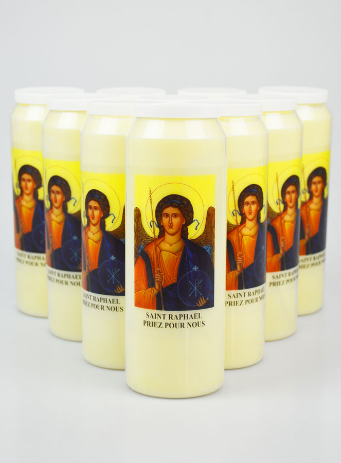 Lot de 10 Bougies de Neuvaine Saint Raphaël Archange (pic 1)