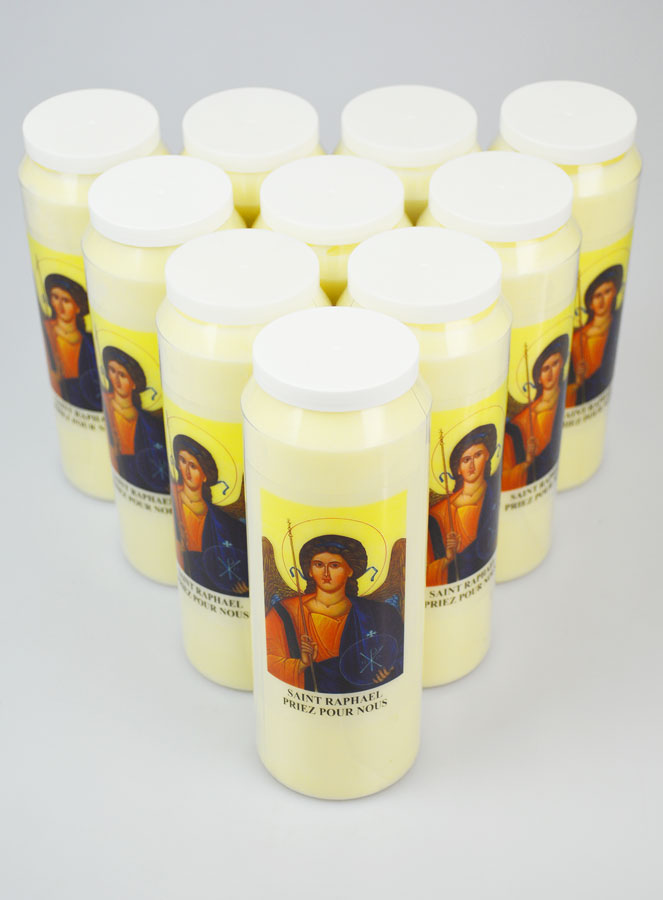 Lot de 10 Bougies de Neuvaine Saint Raphaël Archange (pic 2)