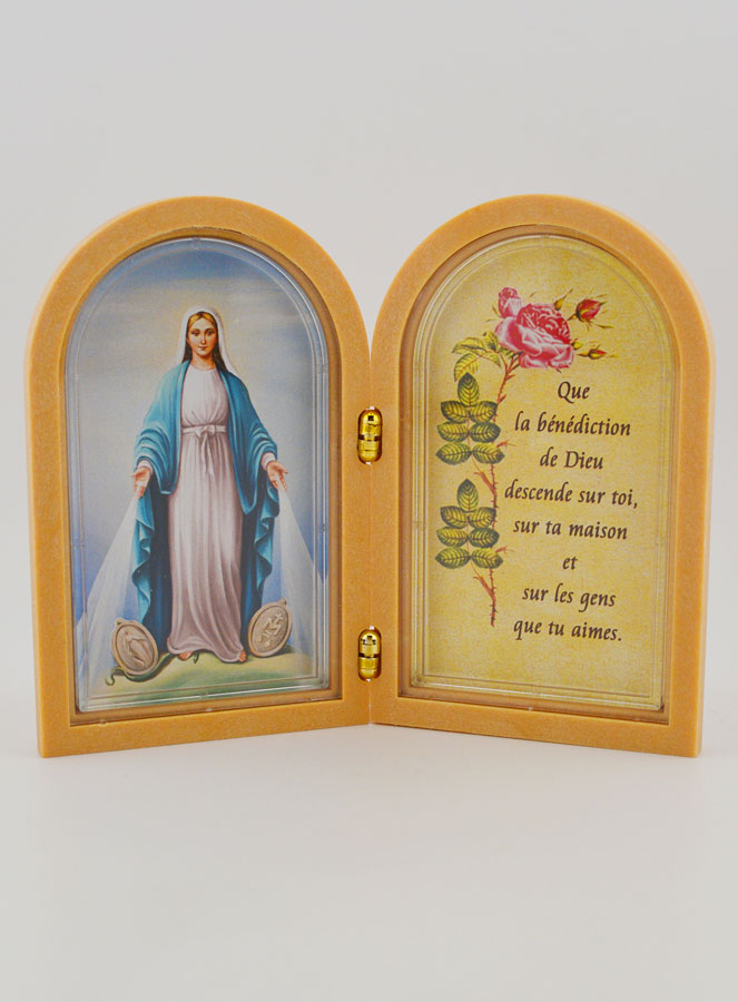 Icône Diptyque de la Vierge Miraculeuse + Prière (pic 1)