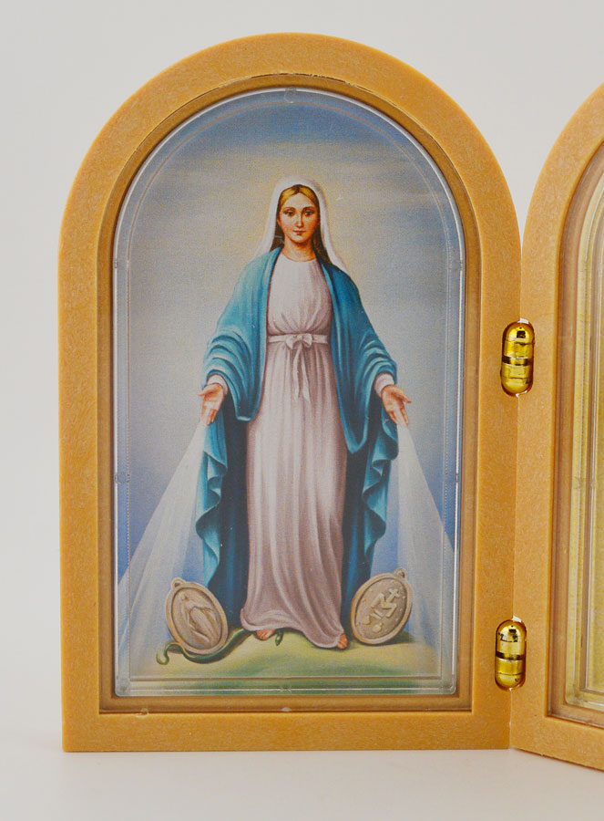 Icône Diptyque de la Vierge Miraculeuse + Prière (pic 2)