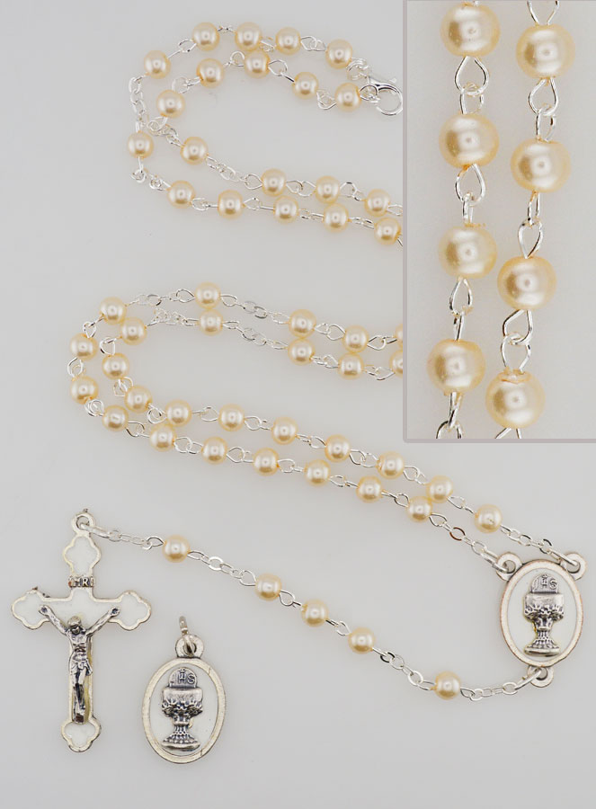 Chapelet de Première Communion en Argent + Médaille (pic 1)