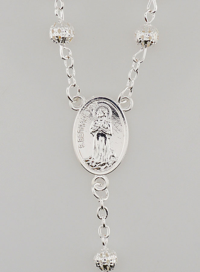 Chapelet en Argent - Collier Mode (pic 4)