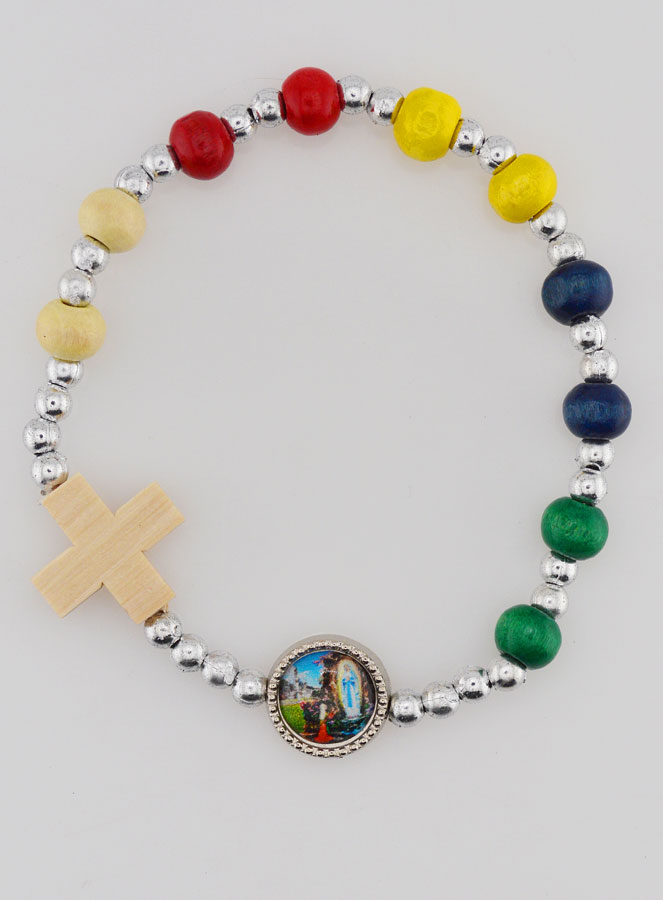 Bracelet Dizainier Missonnaire en Bois et Perles (pic 1)