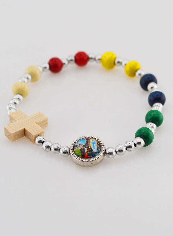 Bracelet Dizainier Missonnaire en Bois et Perles (pic 2)