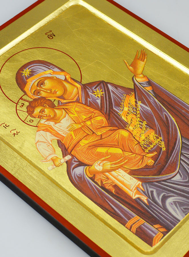 Icône Religieuse Byzantine Vierge de Tendresse - 30 cm (pic 2)