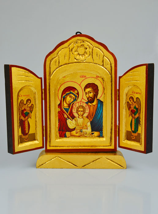 Icône Triptyque Sainte Famille - 26 cm (pic 1)