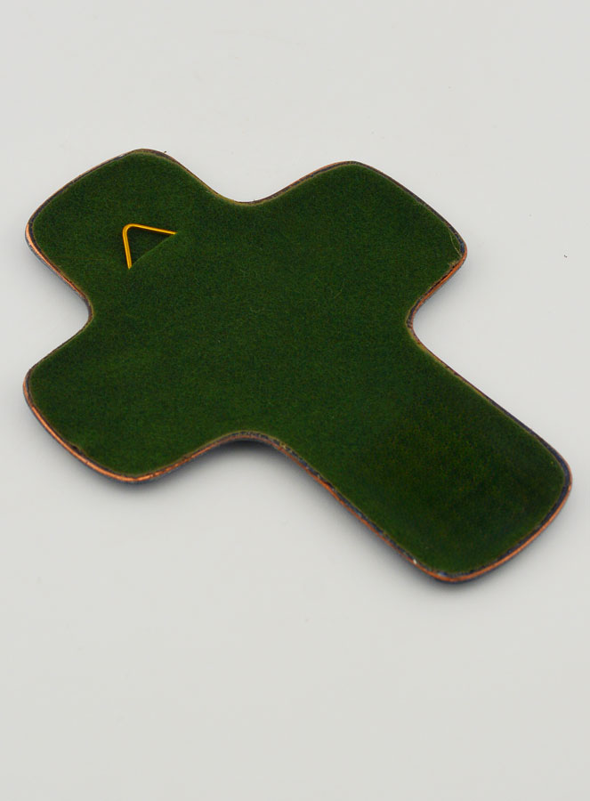Croix Vierge à l'Enfant Jésus en Emaux (pic 4)