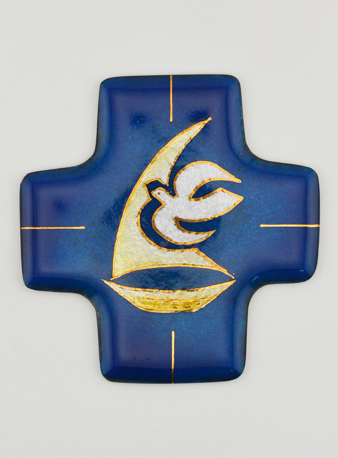 Croix Saint Esprit Carrée en Emaux du Liban (pic 1)