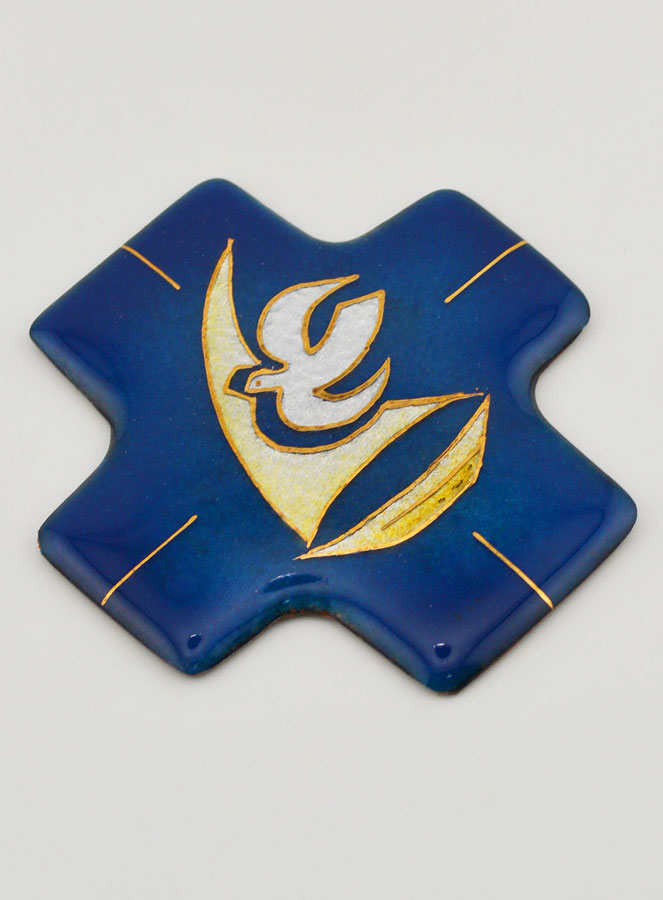 Croix Saint Esprit Carrée en Emaux du Liban (pic 3)
