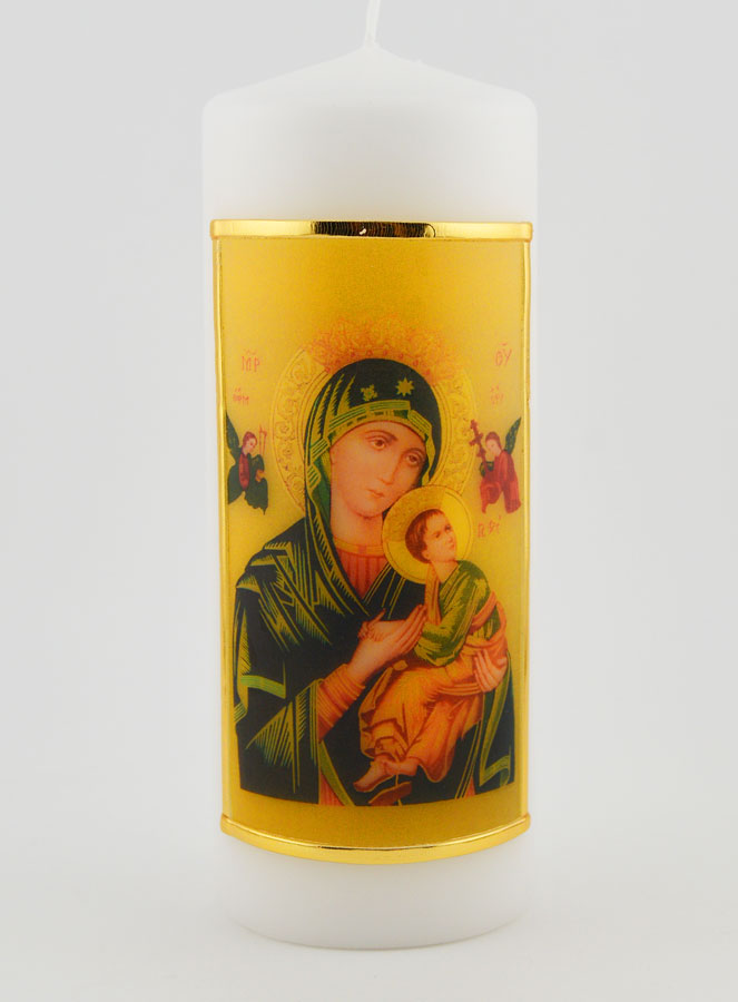 Cierge Souvenir de Communion Notre Dame du Perpétuel Secours (pic 1)