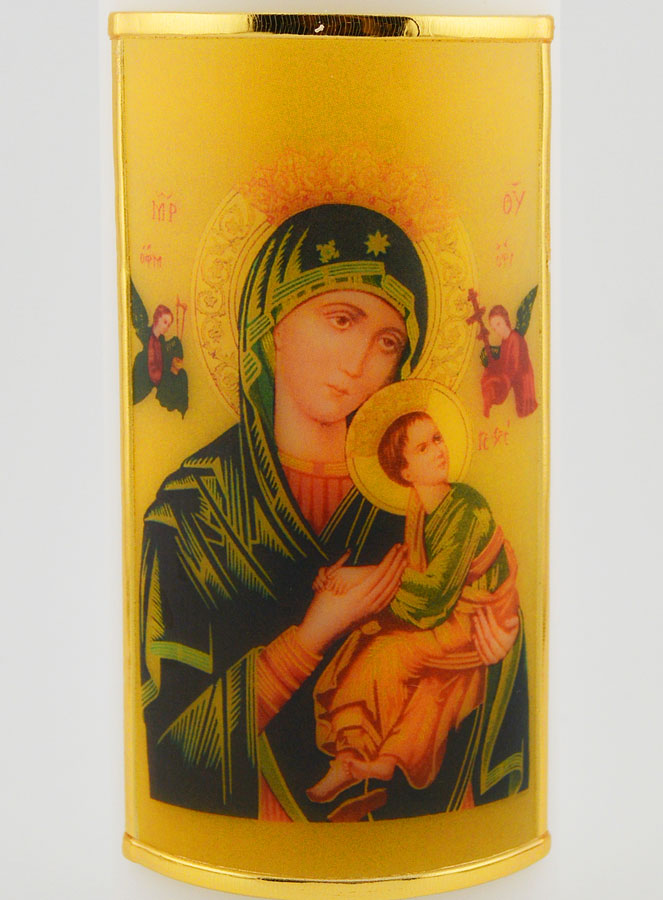 Cierge Souvenir de Communion Notre Dame du Perpétuel Secours (pic 3)