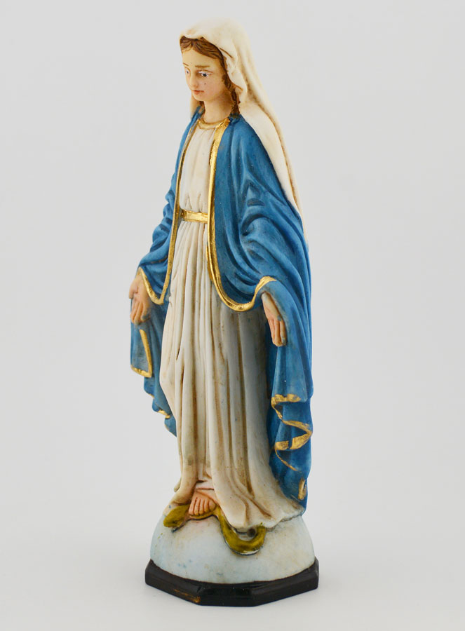 Statue Sainte Vierge Miraculeuse Polychromée (pic 2)