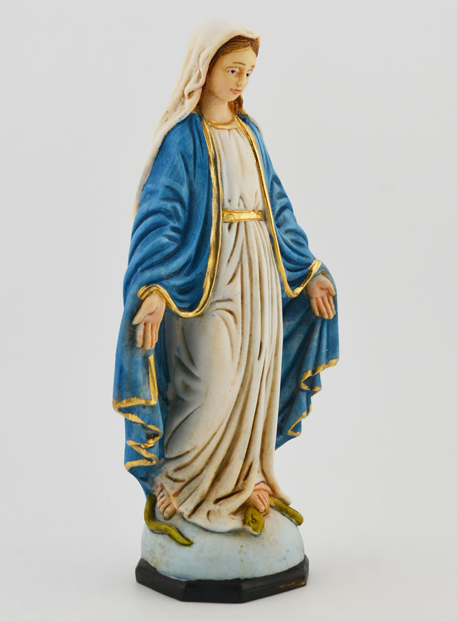 Statue Sainte Vierge Miraculeuse Polychromée (pic 3)