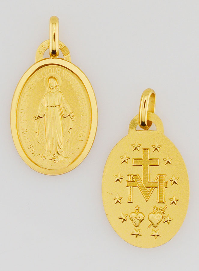 Médaille Miraculeuse Plaqué Or avec Bords (pic 1)