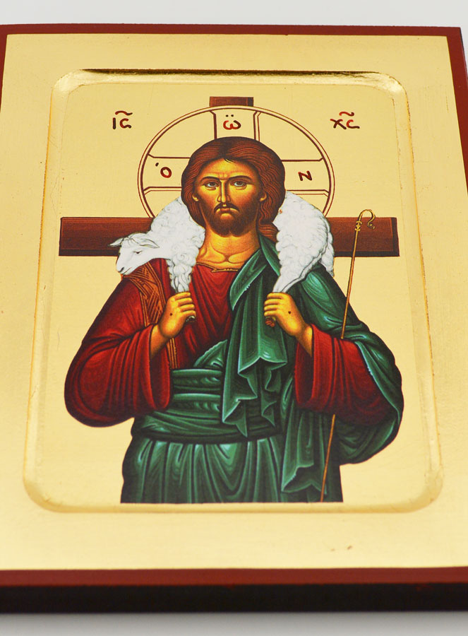 Icône Byzantine du Christ Bon Pasteur (pic 2)