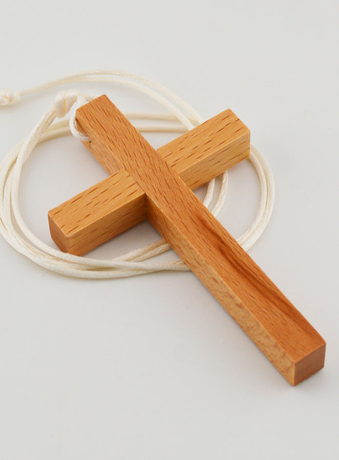 Croix d'aube de Communion sur cordon (pic 4)