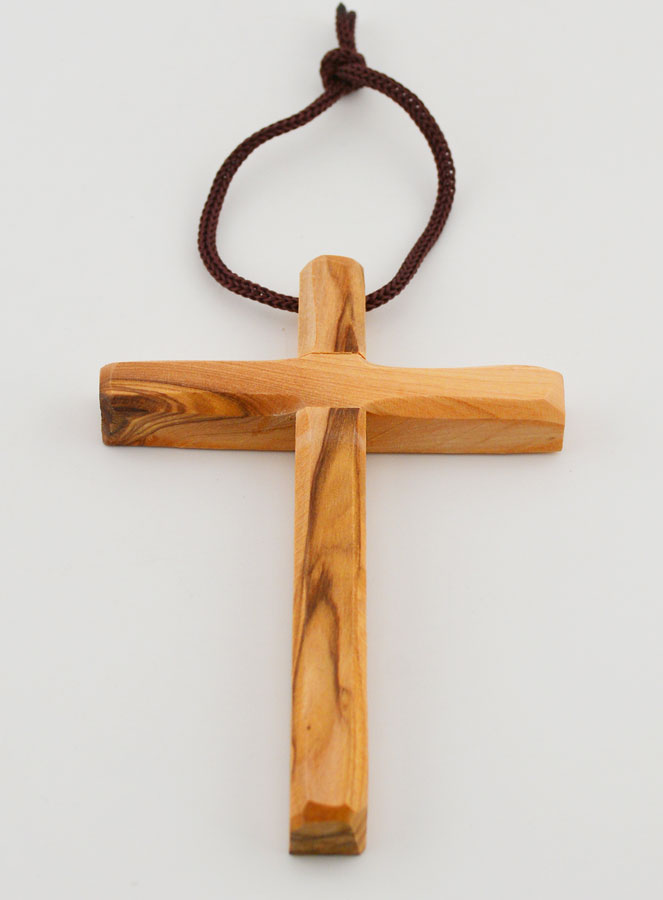 Croix d'Aube de Première Communion en Bois d'Olivier (pic 2)