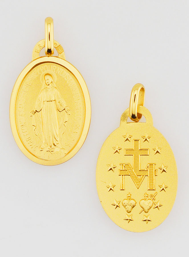 Médaille Miraculeuse en Plaqué Or 18 Carats (pic 1)