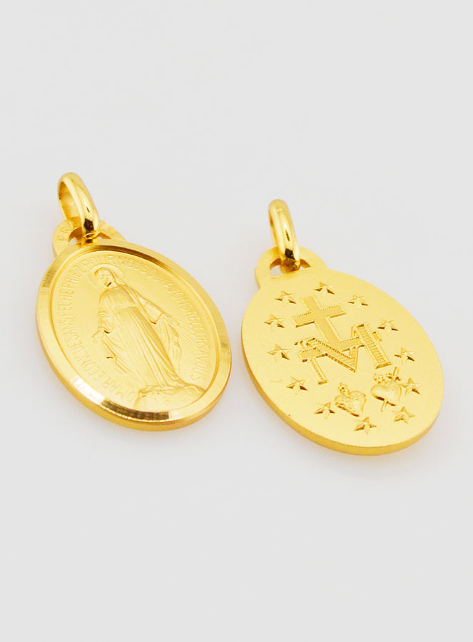 Médaille Miraculeuse en Plaqué Or 18 Carats (pic 2)