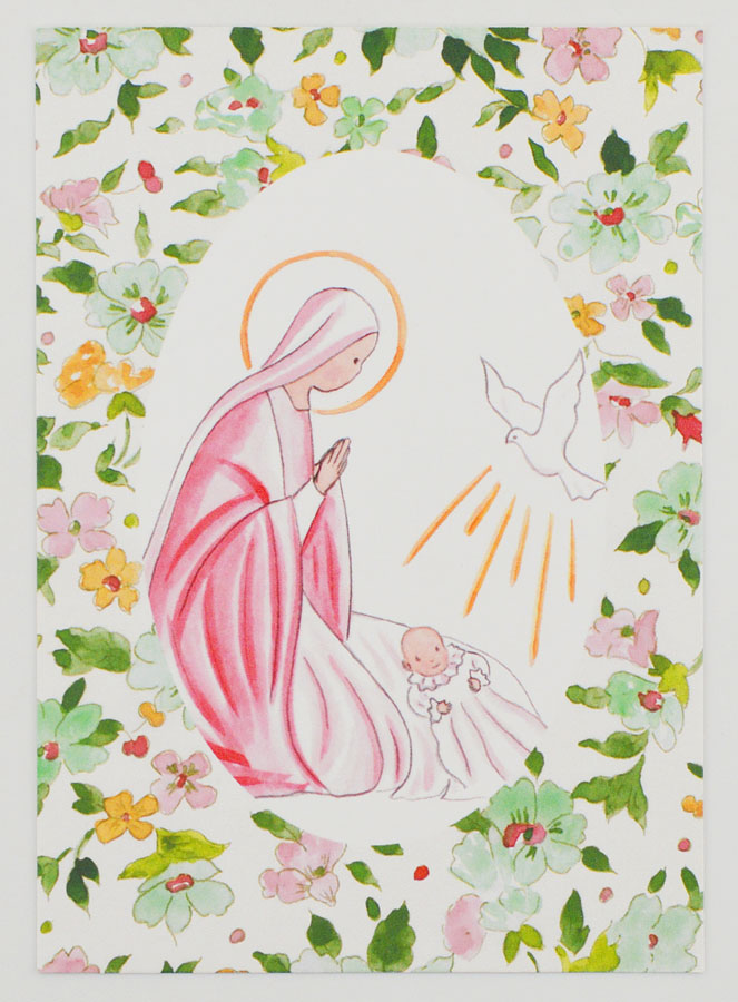 Image de Baptême - Vierge Marie et Colombe de l'Esprit Saint (pic 1)