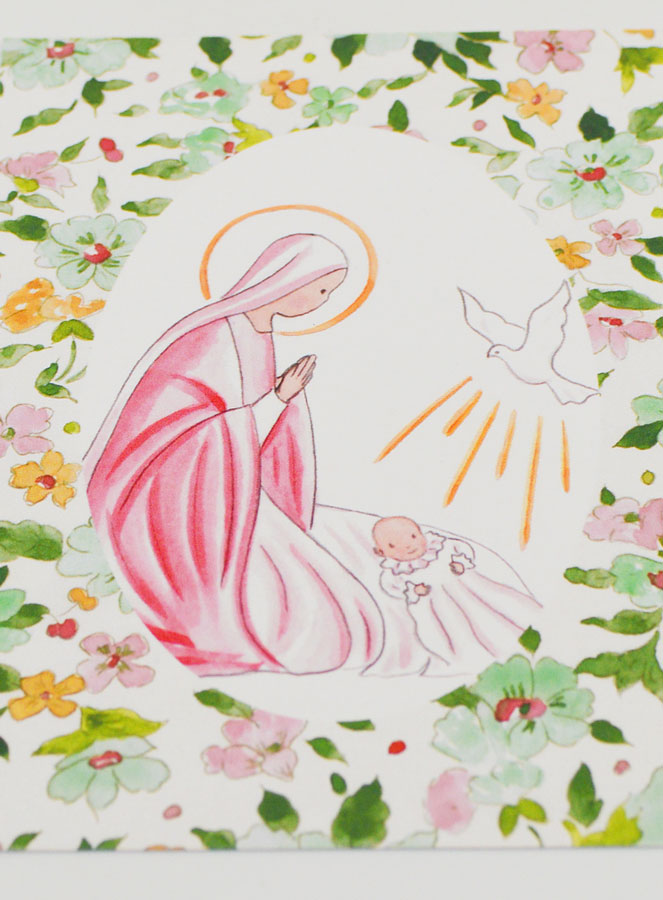 Image de Baptême - Vierge Marie et Colombe de l'Esprit Saint (pic 2)